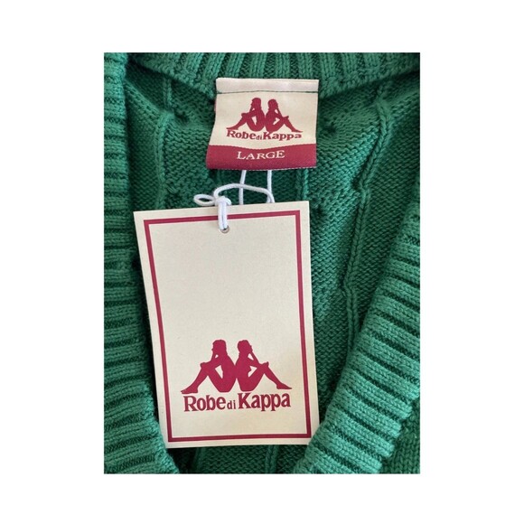Kappa Robe Knit Vest Golf Green Large Italy Made New - Picture 6 of 7